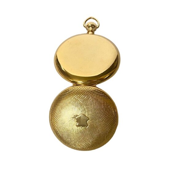 Vintage Gold Plated Pocketwatch Case Locket Shield Crest A La Carte - Picture 10 of 10